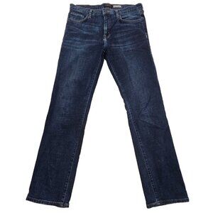 Aeropostale Mens Straight Stretch Whiskered Jeans Size 36x34 Dark Wash EUC LN